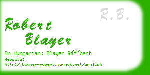 robert blayer business card